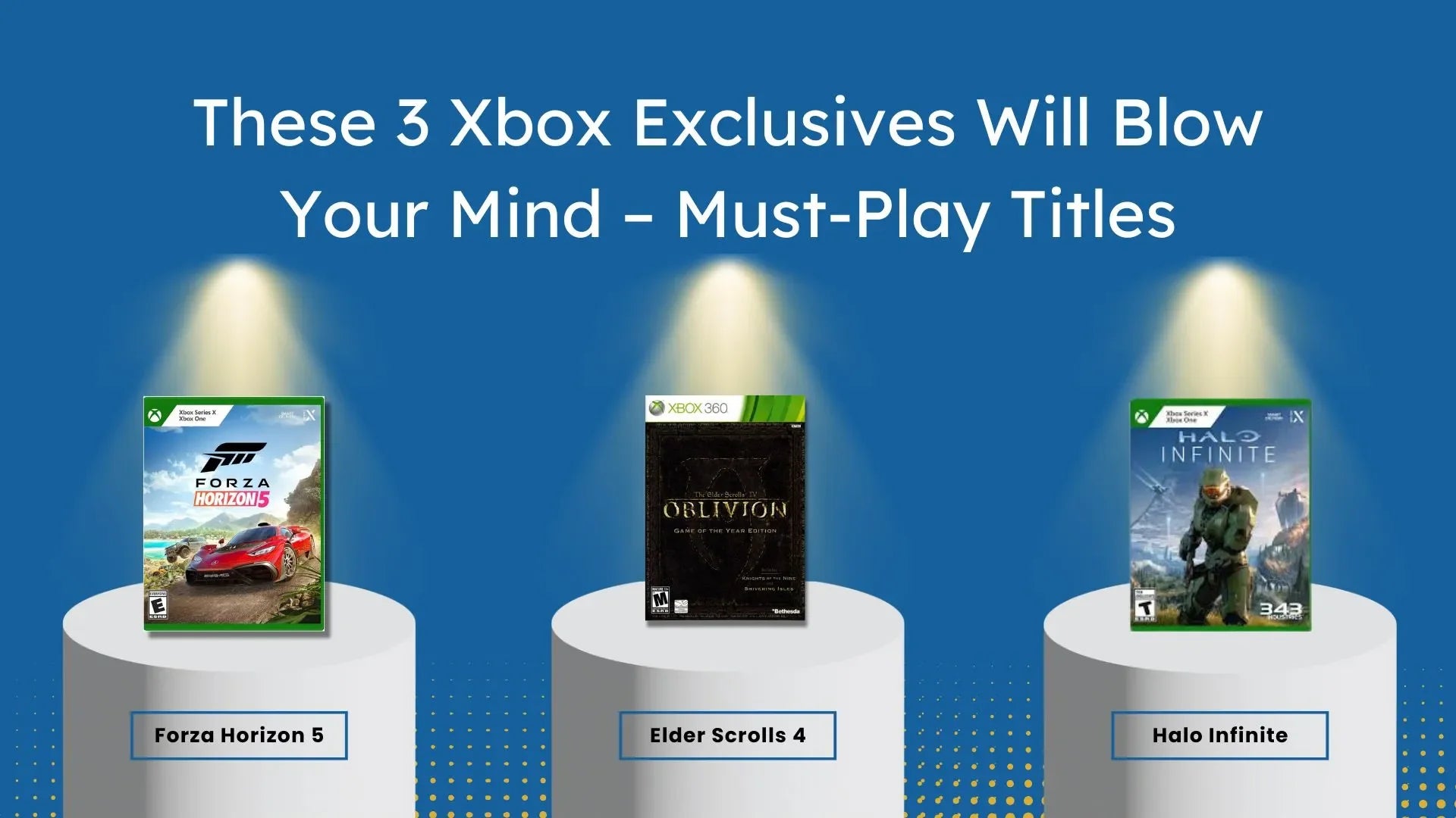 Top 3 Xbox Games of All Time: Forza Horizon 5, Halo Infinite, & Oblivion