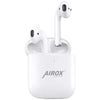 A pair of white Airox AirPods 100 in a charging case.