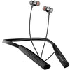 Airox Energy Booster Wireless Neck Band NB05 with in-ear tips and a around-the-neck design, predominantly black in color with silver accents.