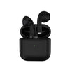 A pair of black Airs Pro TWS Bluetooth Earbuds in their charging case, with a green indicator light visible on the case.