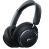 Black Anker Soundcore Life Q45 headphones with over-ear design with white bakcground.