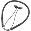 Ansty Sports Wireless Neckband (M-01) earphones in black color with red accents on the ear hooks and a control button on the inline microphone.