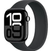 Apple watches series 10 in black with white background