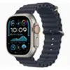 Smartwatch with a black band on a white background of Apple watch ultra 2 49mm