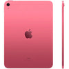 Apple iPad Air 5 in pink color showing back with apple logo on white background.