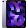 Tablet with a purple abstract design on the screen against a white background.