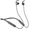 Audionic Supreme X10 Wireless Neckband with black body, showing the in-ear part and the flexible neckband.