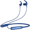 A blue Audionic Supreme X20 wireless neckband with an in-ear design and a flexible neck strap.