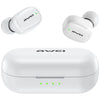 Awei TWS Earbuds (T13 Pro) of white colour with charging case on a white background