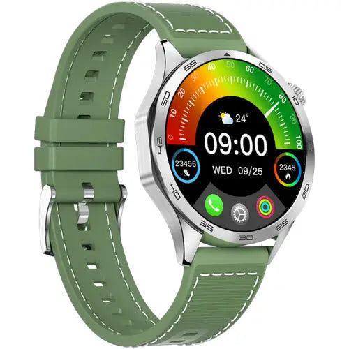 Dany Boss Smartwatch with a green strap on a white background