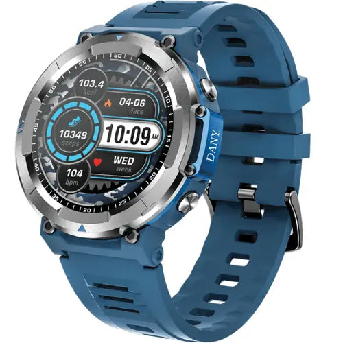 Dany D-Force Blue smartwatch with a detailed display on a white background