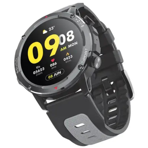 Dany Thunder Smartwatch with a black strap on a white background