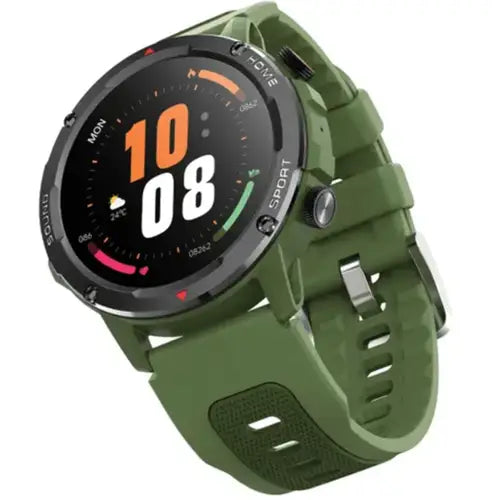 Dany Thunder Green smartwatch with a digital display on a white background