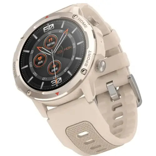 Dany Thunder Smartwatch with a beige strap on a white background