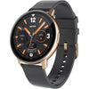 Dany Titan Amoled Wristwatch with black gold strap and round face on white background