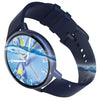 Dany Titan Amoled Wristwatch with blue strap and round face on white background