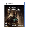 This image features the cover art for the PlayStation 5 version of the game "Dead Space PS5." The artwork displays a intense, futuristic scene with a character in a spacesuit, set against a backdrop of a damaged spaceship interior.
