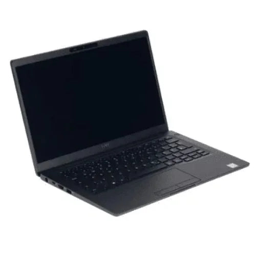 Dell Latitude E7400 laptop with a black color scheme, featuring a screen, keyboard, and touchpad.