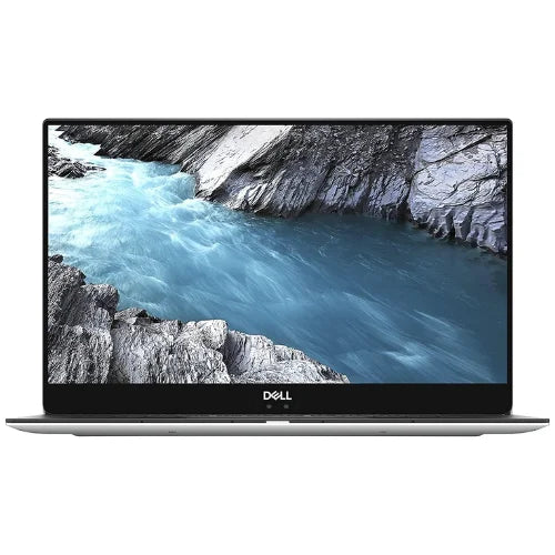 Dell XPS 13 9370 with a scenic display on a white background