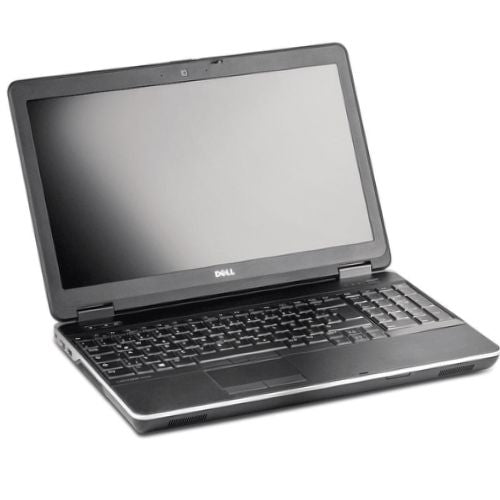 Dell Latitude E6540 laptop with a black color scheme, featuring a screen, keyboard, and a visible Dell logo on the lid.
