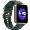 Dizo Watch D by Realme TechLifewith a green band and rose gold frame on a white background