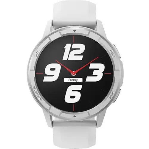 Dizo Watch R Talk Go Smart Watch with a white strap and black display on a white background. available on Buy electro