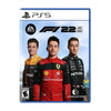 A game 'F1 2022 – PS5' featuring three Formula 1 drivers on the cover.
