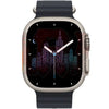 F8 Ultra Max Smartwatch with cityscape display on a white background