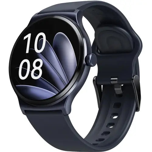 Haylou Solar Lite Smart Watch with a dark blue strap on a white background