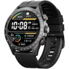 Black Haylou Solar Pro Smart Watch with digital display on a white background