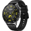 Huawei Watch GT 4 (46mm) Smartwatch with black face and yellow accents on white background