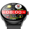 Imilab IMIKI TG1 Smartwatch displaying time, date, and health metrics on a white background
