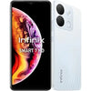 Infinix Smart 7 HD mobile phone in jade white color with dual rear cameras and a water droplet display notch.