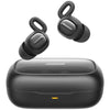 A pair of black JOYROOM Cozydots Series JR-TS1 true wireless earbuds with a charging case.