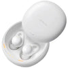 A pair of white Joyroom Cozydots Series JR-TS2 true wireless sleep earbuds in a charging case.