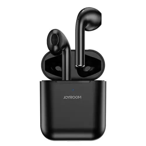 A single black JOYROOM True Wireless Earphone (JR-T03S) in its charging case.