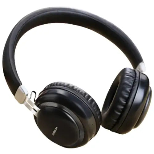 A pair of black Joyroom Bluetooth Wireless Headphone (JR-HL1) with a metallic accent on the earcup 1.