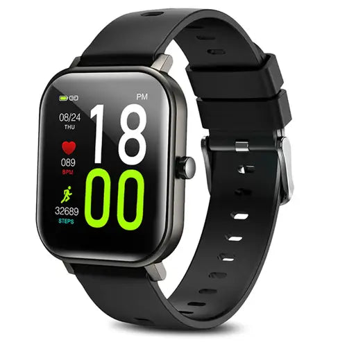 Joyroom JR-FT1 Pro Black smartwatch with a digital display on a white background