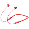 Joyroom Wireless Neck Band (JR-DY01) earphones of red colour with an in-ear design, showing the earbuds and the flexible neckband cable.