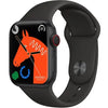 KD99 Bluetooth Calling a black smartwatch with a silicone band and a digital display showing a graphic of a horse and the Hermes brand name.