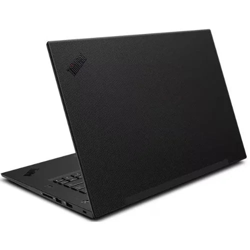 Black ThinkPad laptop on a white background