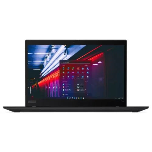 Lenovo ThinkPad T480 with a colorful display on a white background