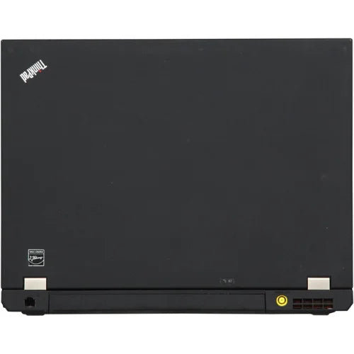 Lenovo ThinkPad T410 back view with visible branding on a white background