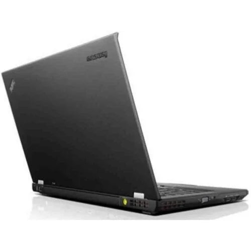 Black Lenovo laptop on a white background