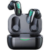 Lenovo XT82 TWS Wireless Earbuds in black color, with a charging case open, displaying the earbuds inside.