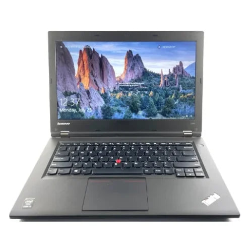 Lenovo ThinkPad L440 with scenic display on a white background
