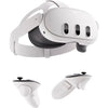 White Meta Quest 3 128GB headset with two controllers on a white background