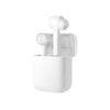 White wireless earbuds with charging case on a white background of Mi true wireless earphones