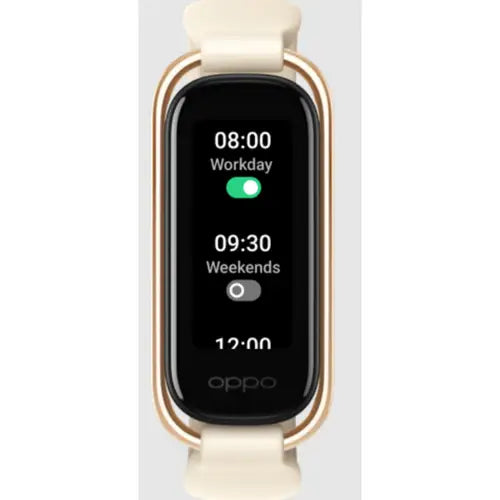 Oppo band style smartwatch on a white background