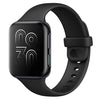 Black OPPO Watch (41mm) with a strap on a white background